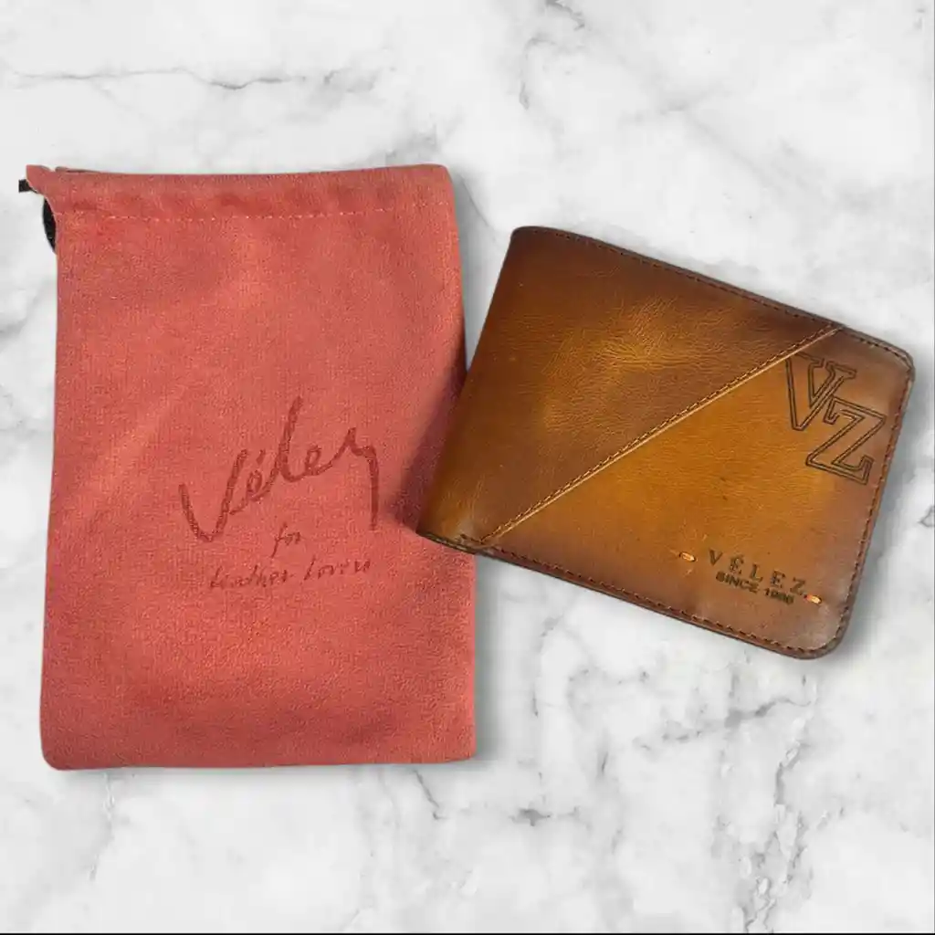 Billetera Hombre Velez Cuero Genuino De Alta Calidad Incluye Elegante Estuche Terciopelo
