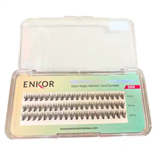 Pestañas Efecto Ruso 20d Enkor - Pequeñas 10mm
