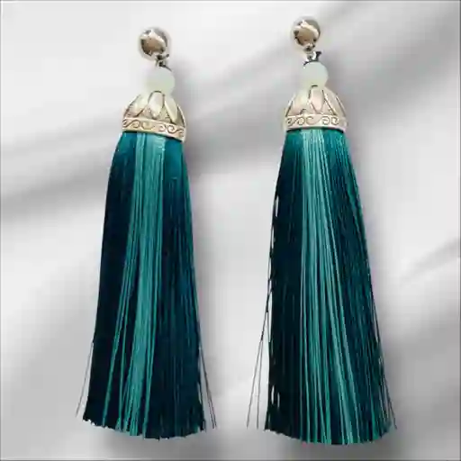 Arete Largo Flecos Verde Primavera