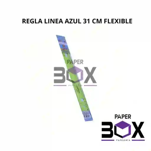 Regla Linea Azul 31 Cms Flexible