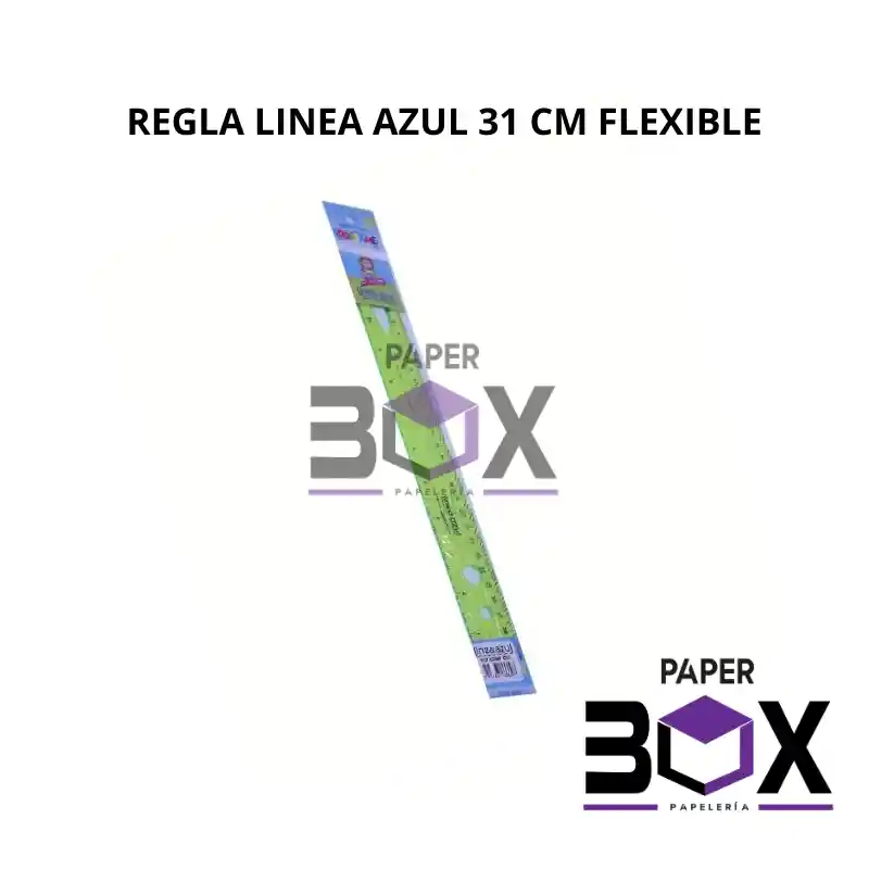 Regla Linea Azul 31 Cms Flexible