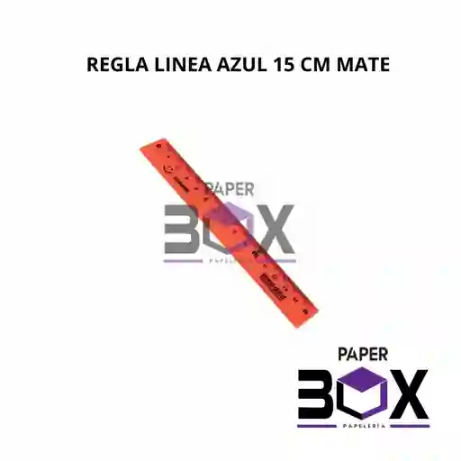 Regla Linea Azul 15cms Mate