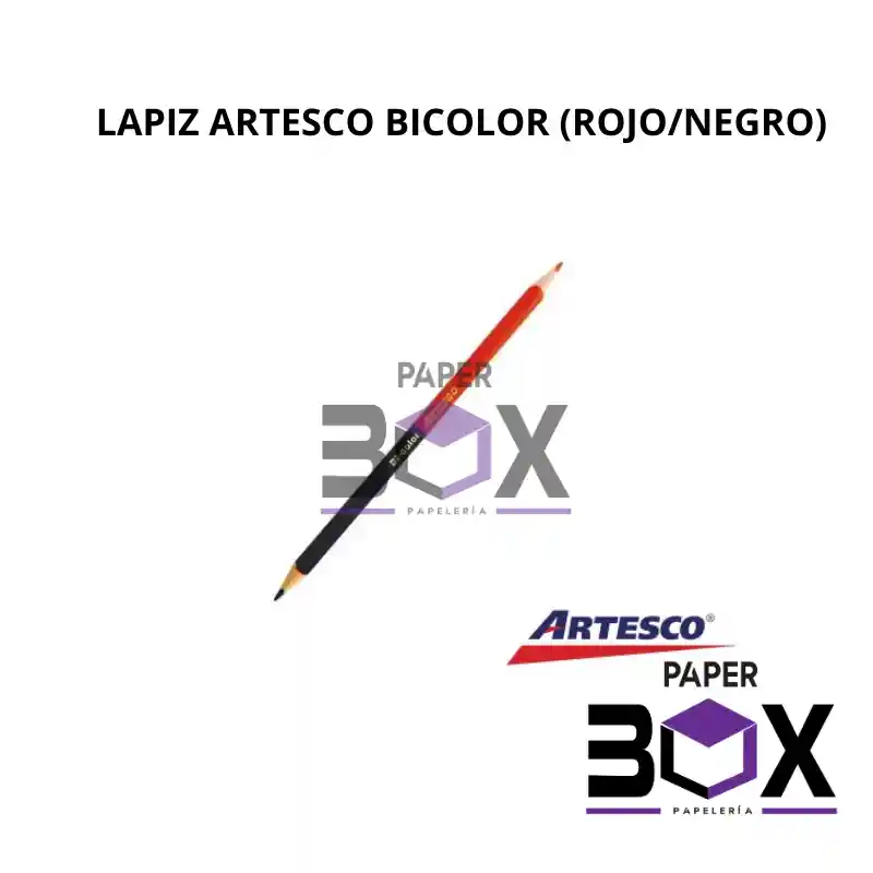 Lapiz Artesco Bicolor (rojo/negro)