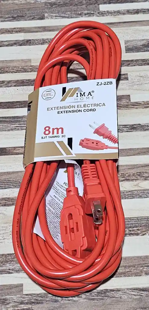 Extension 3 Toma Corrirntes 8m 1875w 110v 15a Alta Calidad