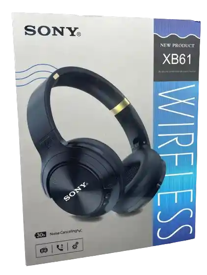 Diadema Sony Xb61 Wireless, Inalambricos Con Cancelacion De Ruido, 30h De Autonomia - Negros