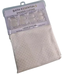 Cortina Baño Tela Lavable Beige