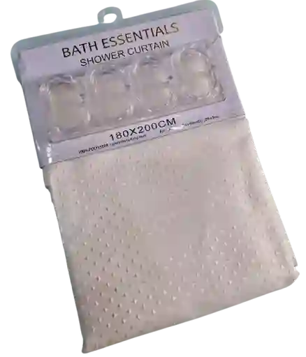 Cortina Baño Tela Lavable Beige