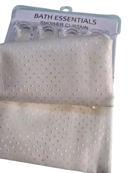 Cortina Baño Tela Lavable Beige