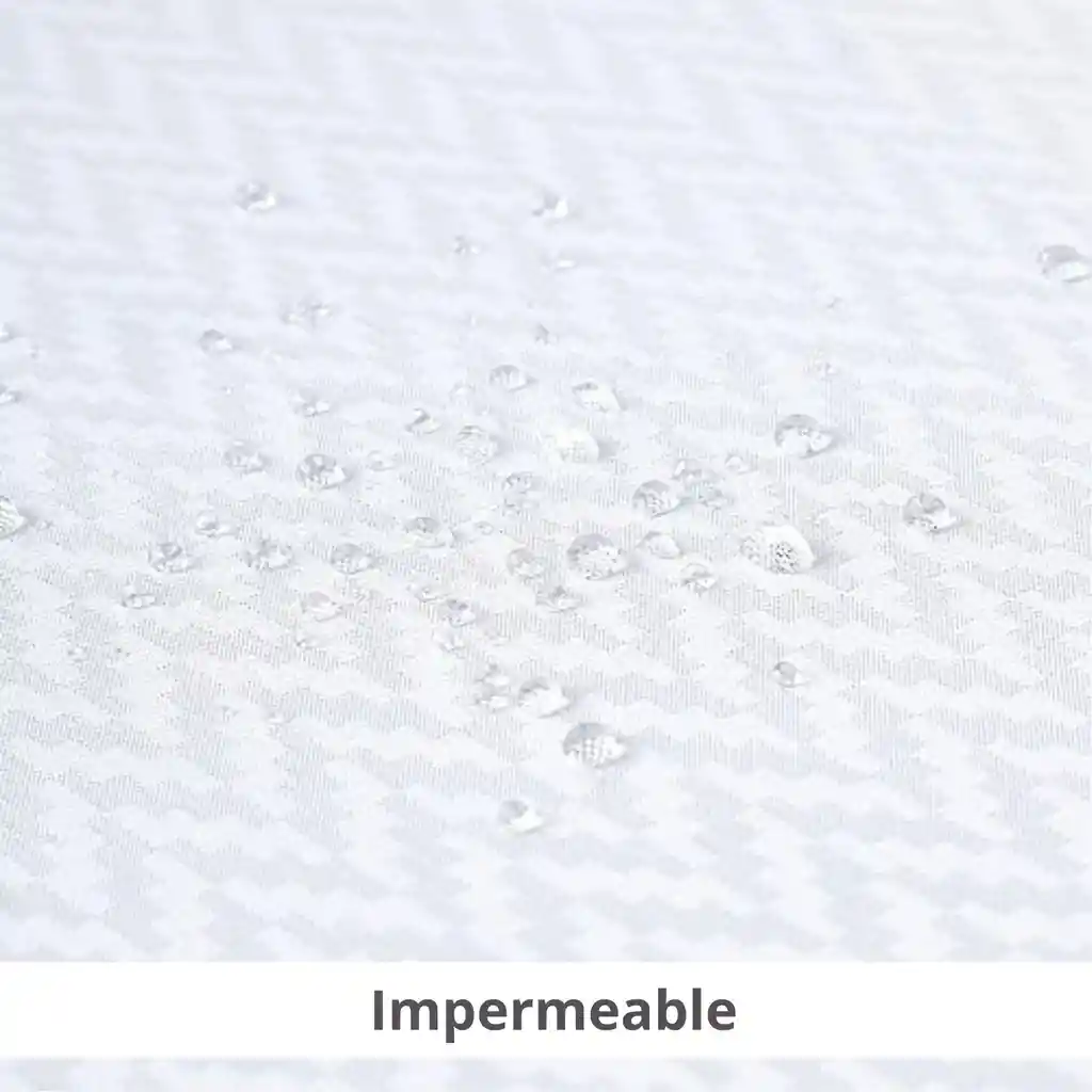 Cortina Baño Tela Lavable Beige