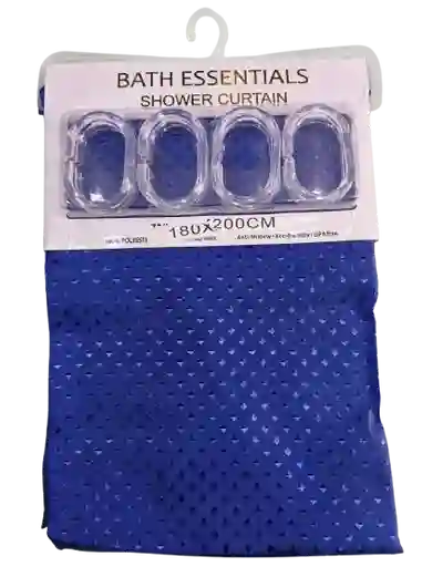 Cortina Baño Tela Lavable Azul Rey