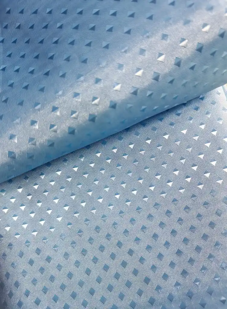 Cortina Baño Tela Lavable Azul Bebé