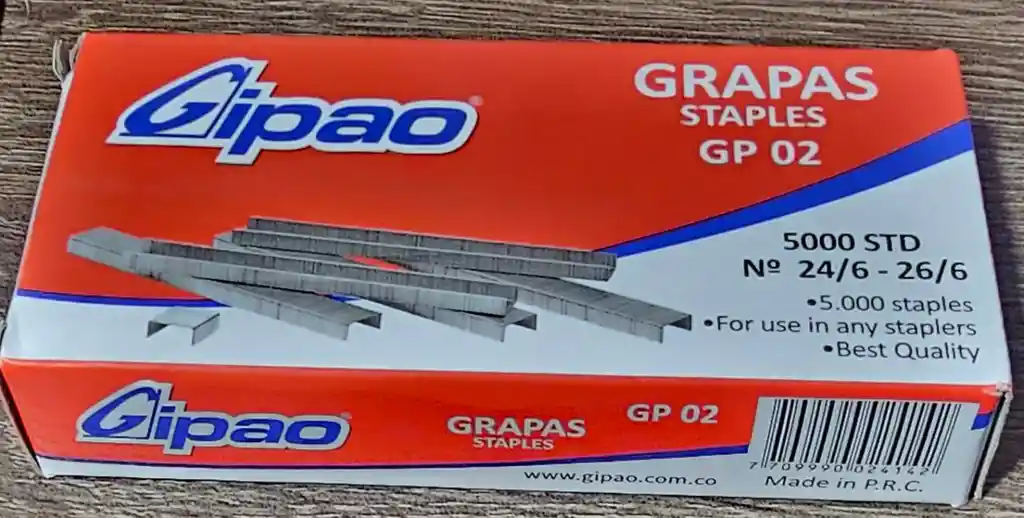 Grapas X 5000std26/6 Gipao Para Grapadora