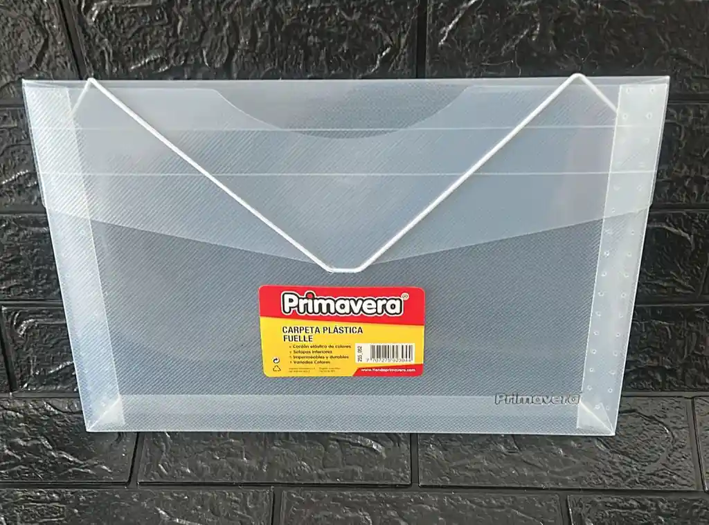 Carpeta Plastica Fuelle Oficio Transparente