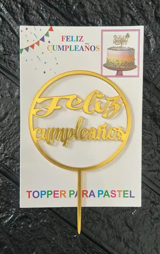 Topper / Toppers Feliz Cumpleaños Acrilico