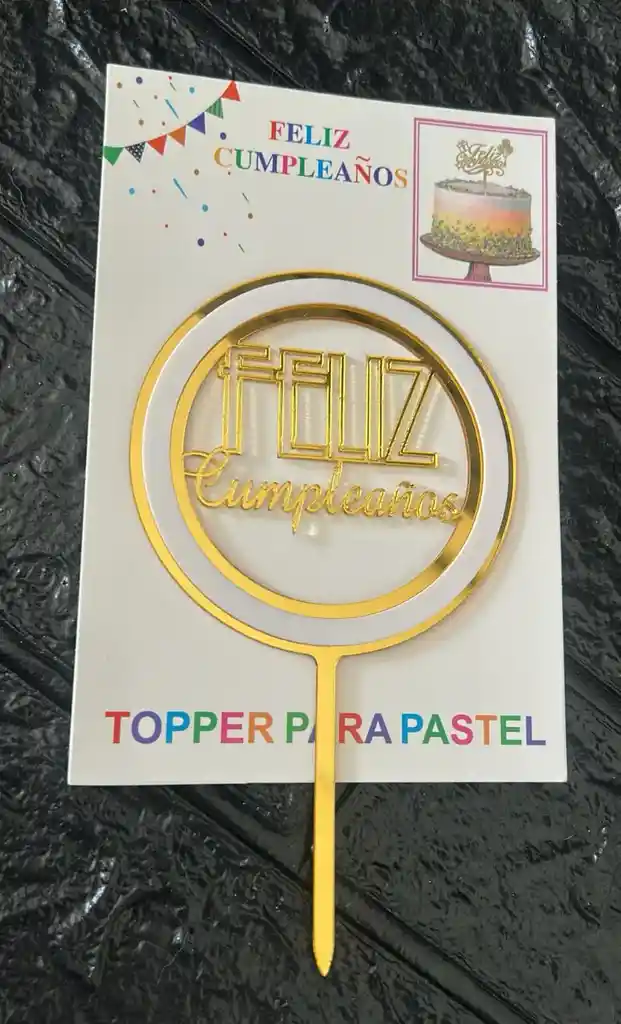 Topper / Toppers Feliz Cumpleaños Acrilico