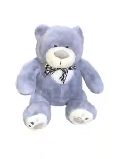 Peluche Oso Gris Con Moño