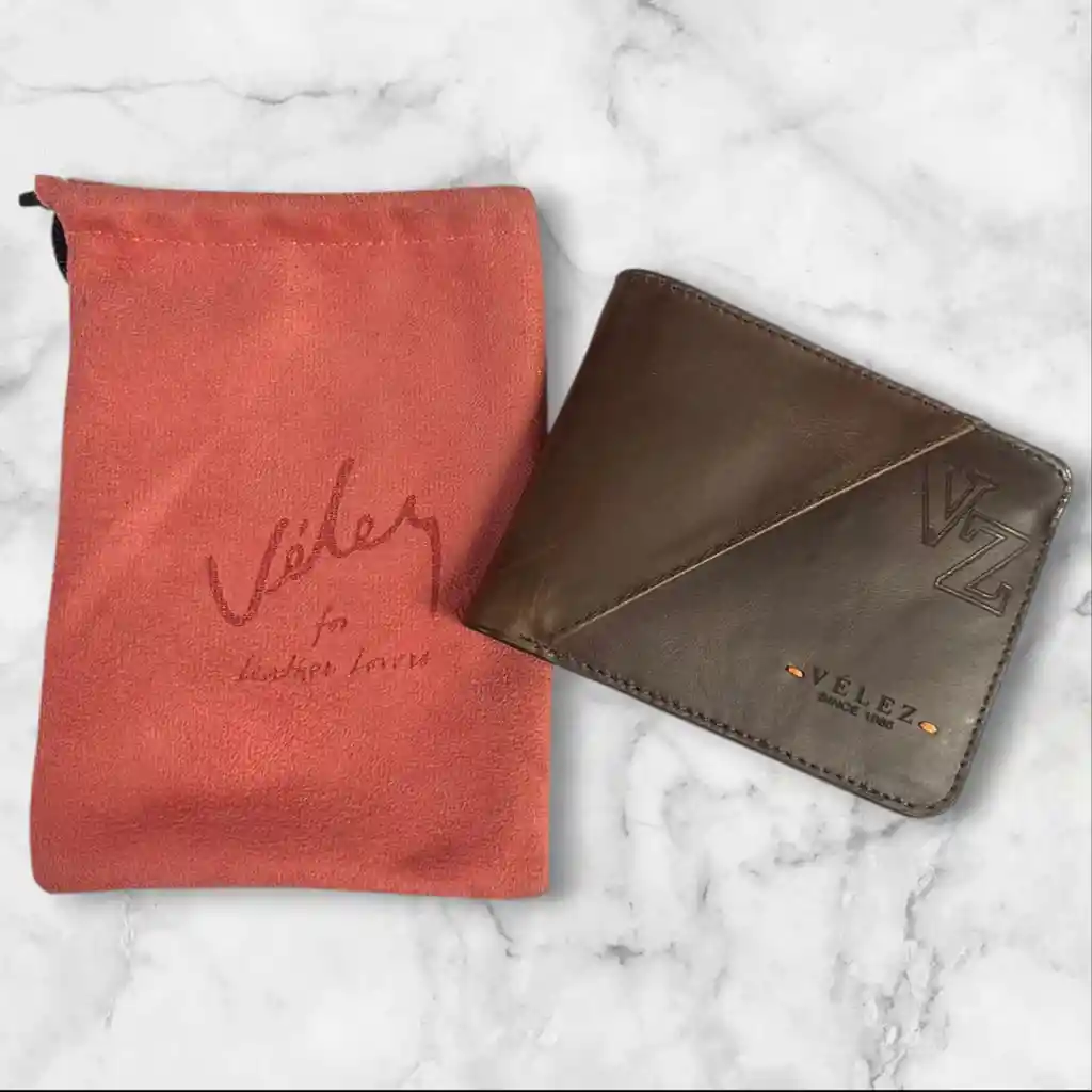 Billetera Hombre Velez Cuero Genuino De Alta Calidad Incluye Elegante Estuche Terciopelo
