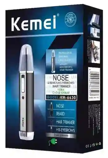Maquina De Afeitar Eléctrica Kamei Km - 6630 4 En 1 Recargable Para Nariz, Barba, Cabello Y Cejas
