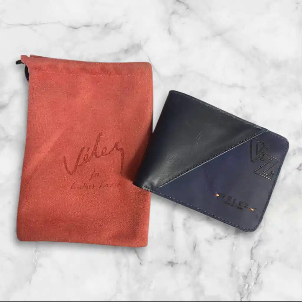 Billetera Hombre Velez Cuero Genuino De Alta Calidad Incluye Elegante Estuche Terciopelo