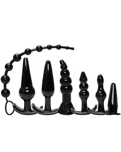 Kit Placer Anal Progresivo X7 Plugs - Silicona Suave