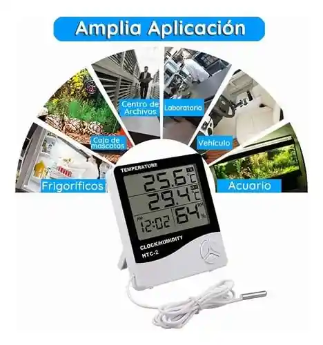 Reloj Temperatura Termohigrometro Con Sonda