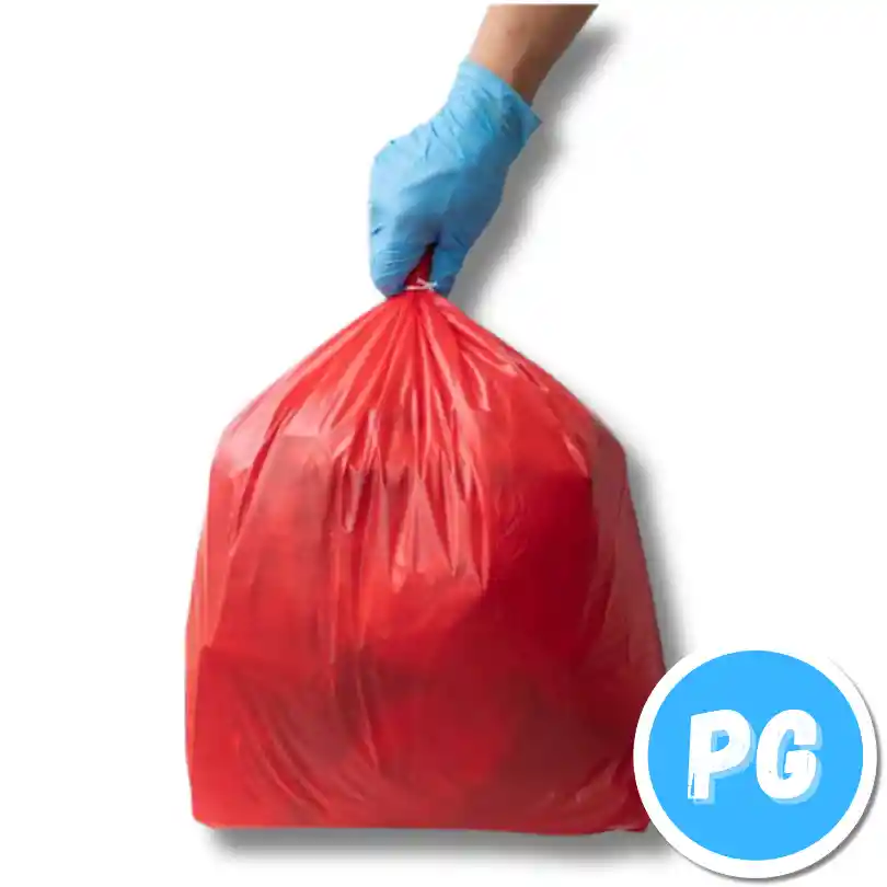 Paquete Bolsa Plastica Papelera X100 Unds 40x60 Centimetros Roja
