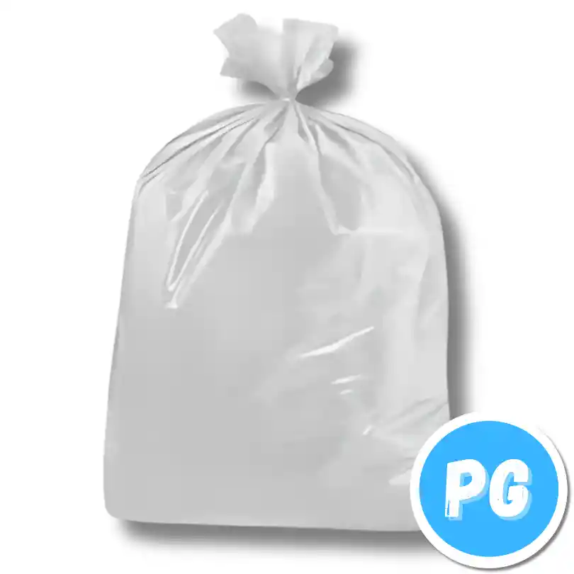 Paquete Bolsa Plastica Papelera X10 Unds 40x60 Centimetros Blanca