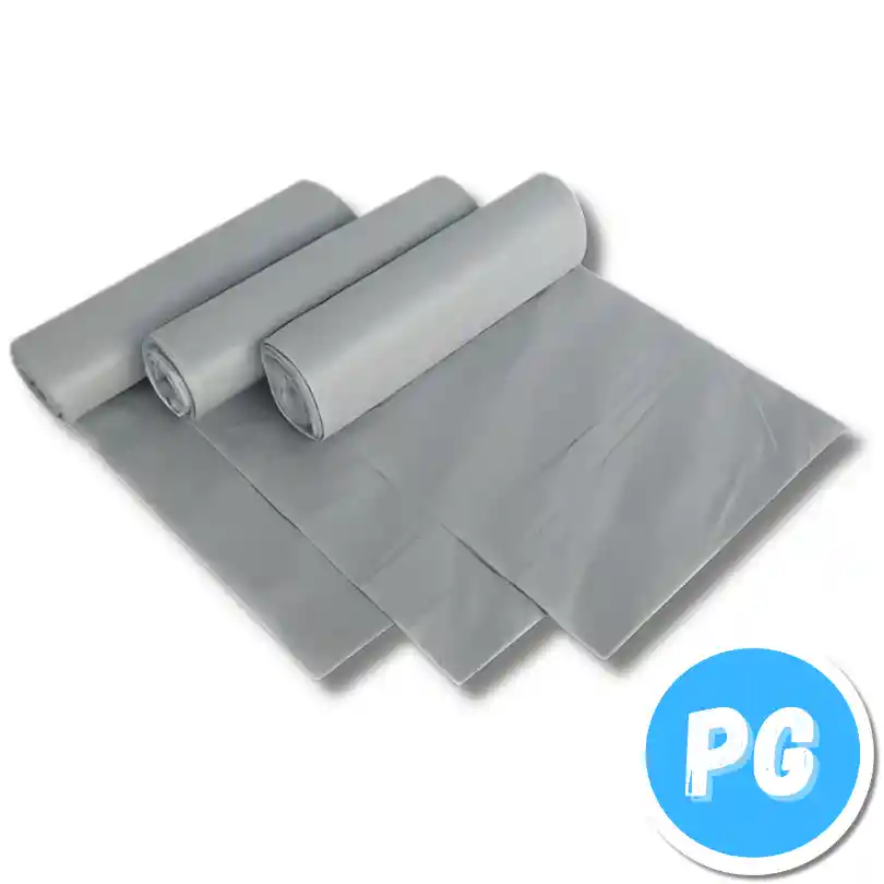 Paquete Bolsa Plastica Papelera X100 Unds 40x60 Centimetros Gris