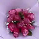 Flores Ramo De Rosas Morado