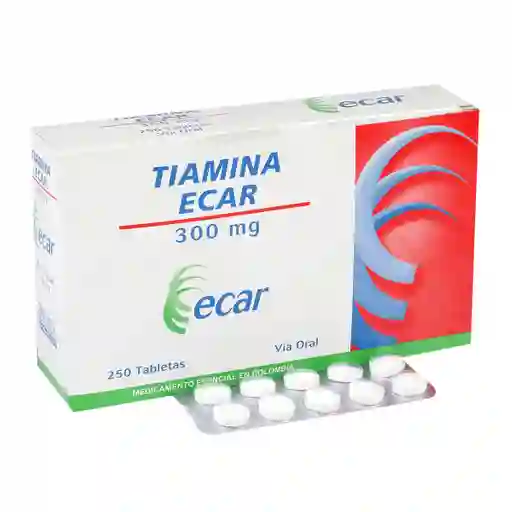 Tiamina 300mg Ecar Tableta X 10 Pastillas