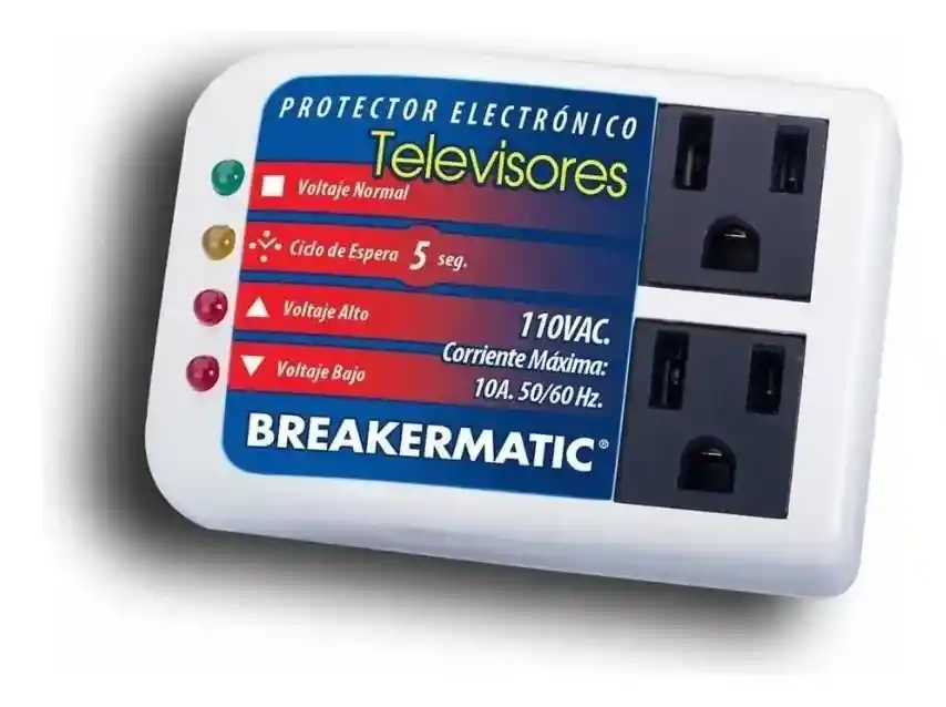 Protector Voltaje Televisor 110v Breakermatic