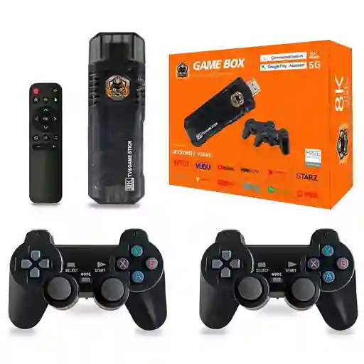 Emulador De Juegos Y Android Tv 2 En 1 Game Box 8k Inalambrico Convertidor A Smart Tv