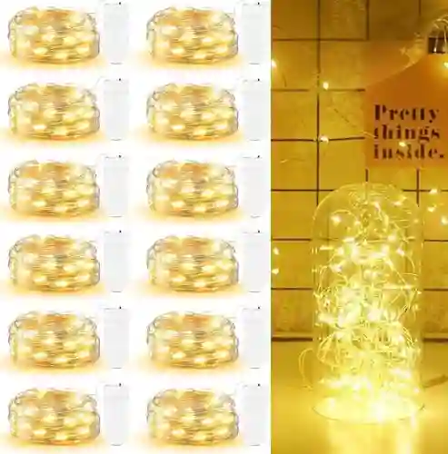 Luz Micro Led Con Pilas Alambre Hada Extension Larga