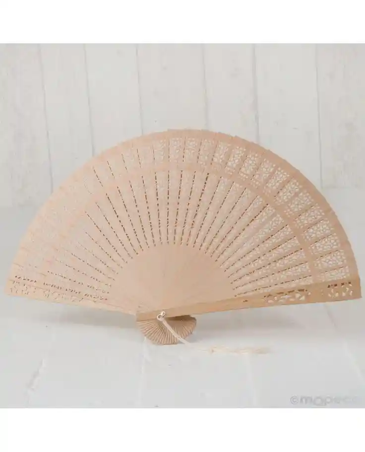 Abanico De Madera Matrimonio Recordatorio X12