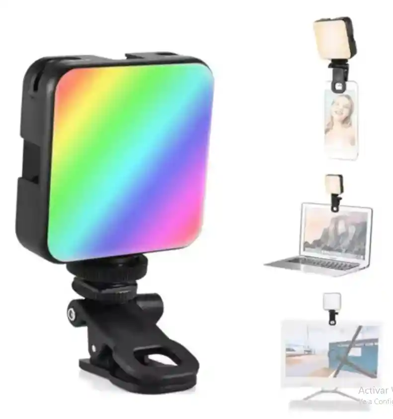 Ilumina Tu Rostro Con La Luz Led Ay-83 64 Leds, 3 Tonos De Luz, Brillo Regulable, Clip Multifunción Y Carga Usb-c – Perfecta Para Videollamadas Y Selfies