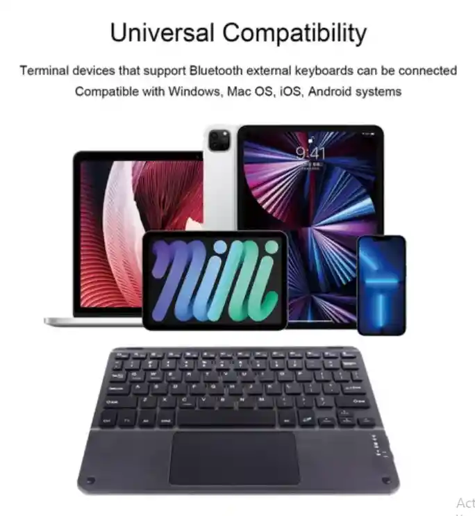 Teclado Con Touchpad, Panel Táctil. Bluetooth 10" – Compatible Con Android Y Windows,deal Para Tablet, Celular Y Laptop // Transforma Tu Experiencia Digital !