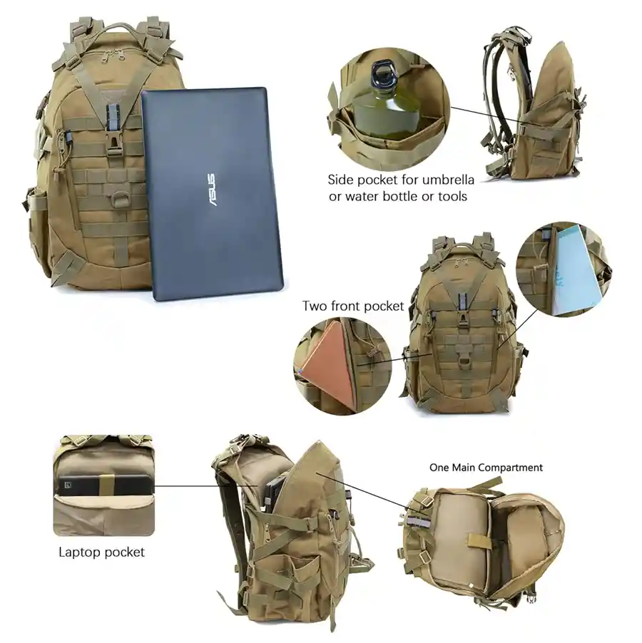 Mochila Táctica Militar Tira Reflectante