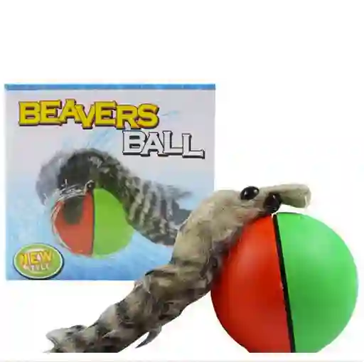 Pelota Interactiva Con Cola De Peluche Para Gatos Beavers Ball