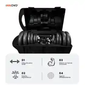 Set De Mancuernas Ajustables 20 Kg Con Estuche – Pesas Para Ejercicio En Casa O Gimnasio
