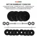 Set De Mancuernas De 50 Kg Con Estuche – Barra Larga Y Corta Incluidas | Gimnasio En Casa