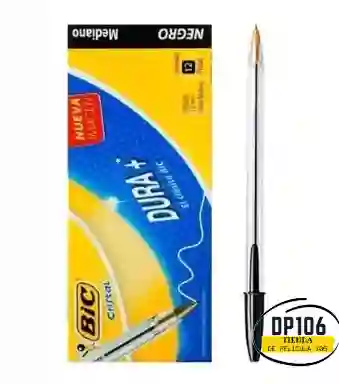 Esfero Boligrafo Negro Bic Lapicero X 1 Und