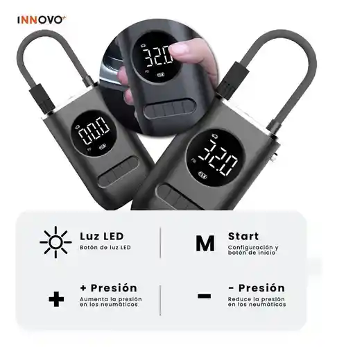 Mini Compresor Inflador Llantas Carro Moto Recargable Bolsillo Xijao