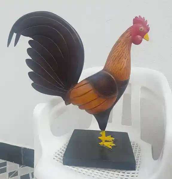 Decoracion Madera 55cm De Alto (gallo)