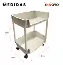 Mini Organizador Armable Pequeño 2 Niveles Con Ruedas Plastico