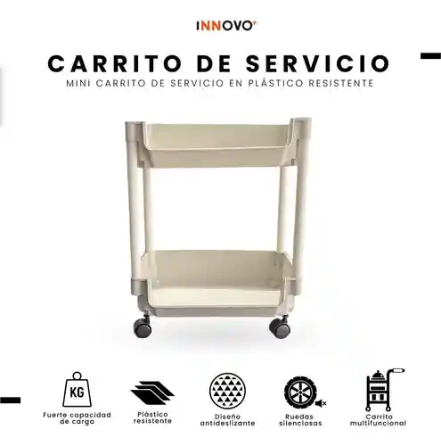 Mini Organizador Armable Pequeño 2 Niveles Con Ruedas Plastico