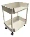 Mini Organizador Armable Pequeño 2 Niveles Con Ruedas Plastico