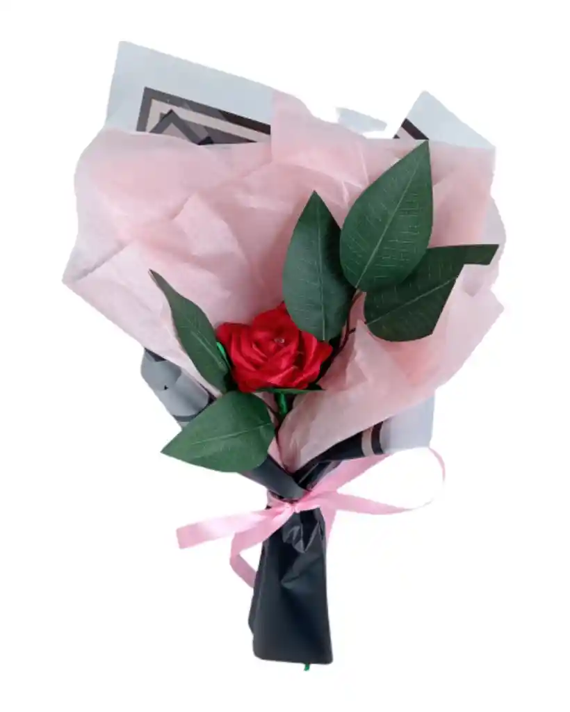 Rosa Solitaria Con Chocolates
