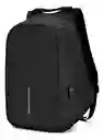 Bolso Mochila De Espalda Multifuncional Unisex Negra Con Puerto Usb Divisiones Laptop