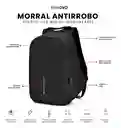 Bolso Mochila De Espalda Multifuncional Unisex Negra Con Puerto Usb Divisiones Laptop