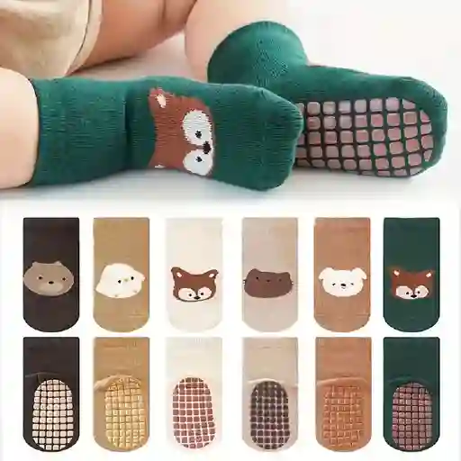 Kit De 3 Calcetines Antideslizantes Para Niños Y Niñas